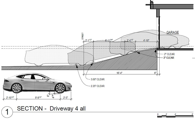 Lakeside Addition & Wholehouse Remodel, ENR architects, Lake Sherwood, CA 91361 - CAD Driveway Study